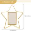 VOSAREA Vertical Photo Frame Star Shape Metal Wire Art Picture Frame Floating Picture Frames Rotatable Picture Display Frame Ideal for Housewarming