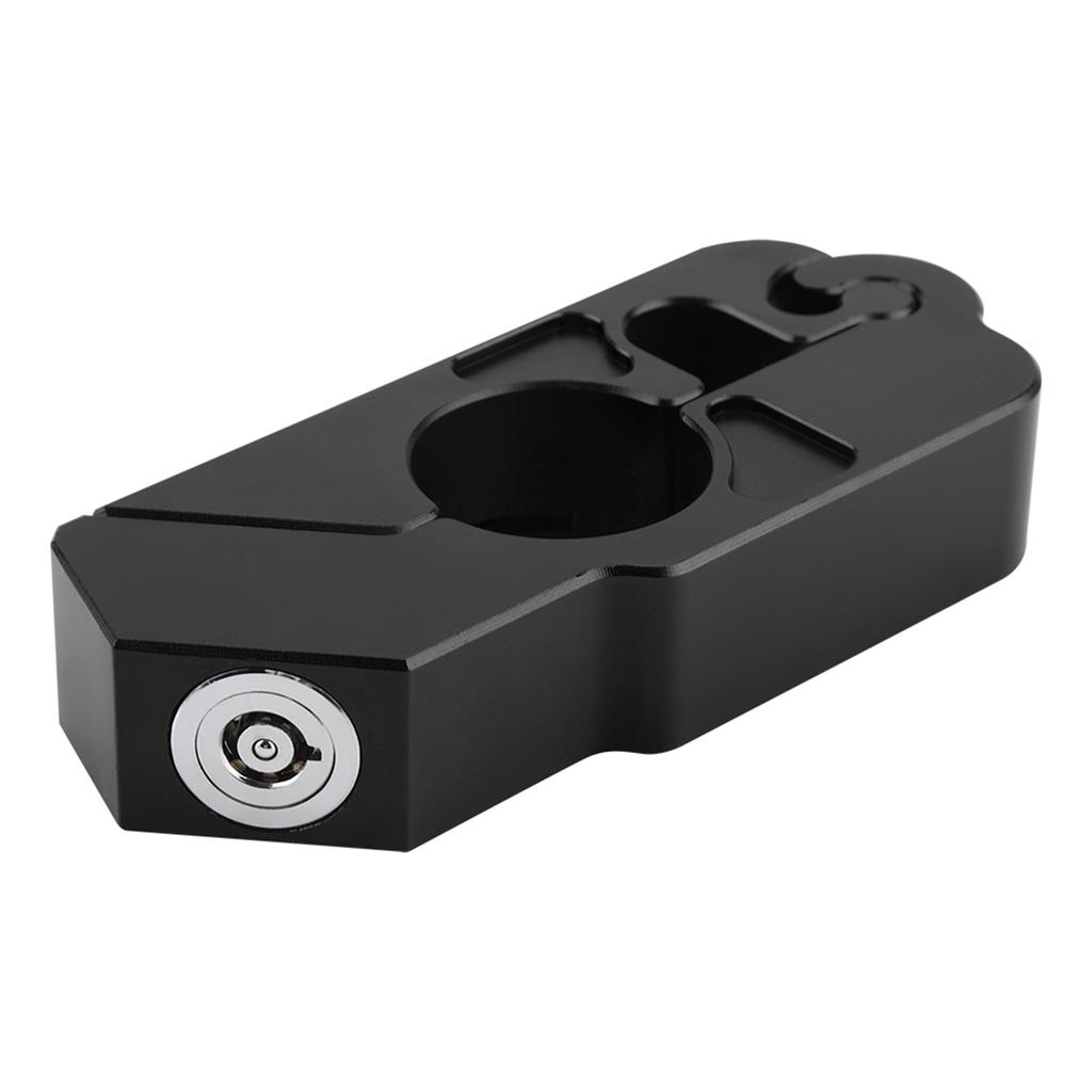 Universal CNC Aluminium Alloy Motorcycle Handlebar Brake Lever Lock Vehicle Security (Black)