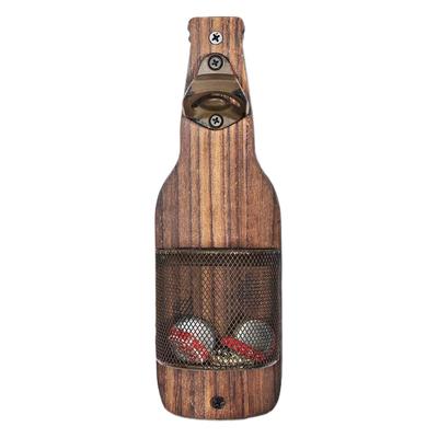 Wall Mounted Beer Bottle Opener Creative Vintage Bottle Opener With Caps Catcher For Kitchen Party Bar Accessories Wall Decor