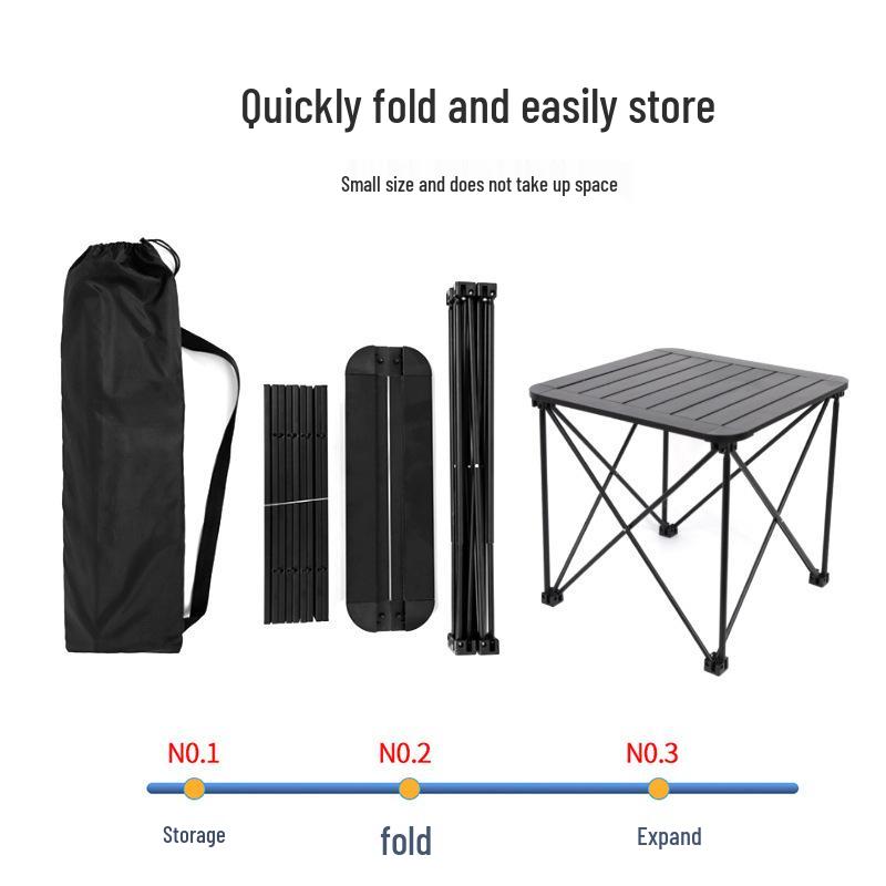 Portable Aluminum Folding Table & Chairs for Outdoor Camping and BBQ