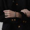 LOVE ME MONSTER Chic Leather Ribbon Chain Bracelet (L243MBC010)