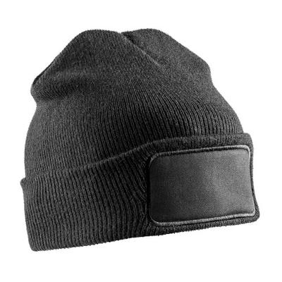 Unisex-Erwachsene Doppelstrick-Drucker-Patch-Mütze