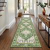 Bohemian Retro Pattern Corridor Runner Rug Non-Slip Stain Resistant Entry Floor Mat Kitchen Laundry Room Home Decor