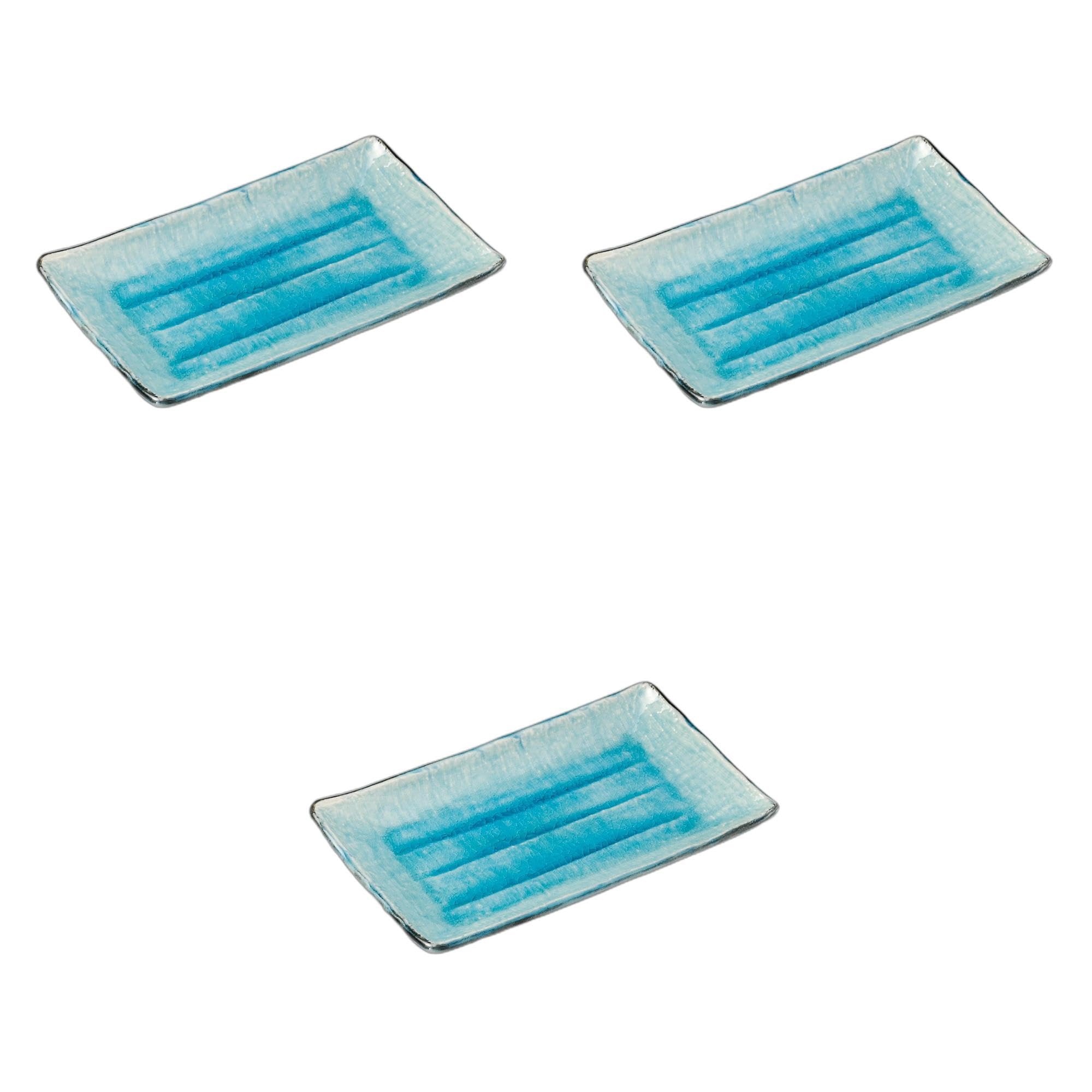 

Set of 3 Seiryu no Sato Pottery Plates x x Pottery Setomonohonpo [21.5 13.5 3cm] Plates, Ceramic,