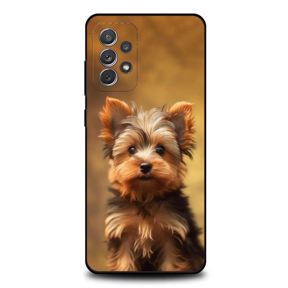 Yorkshire Terrier Dog Phone Case For Samsung S25,S24,S21,S22,S23,S30,Ultra,S20,Plus,Fe,Lite,Note,10,9,5G Black Cover