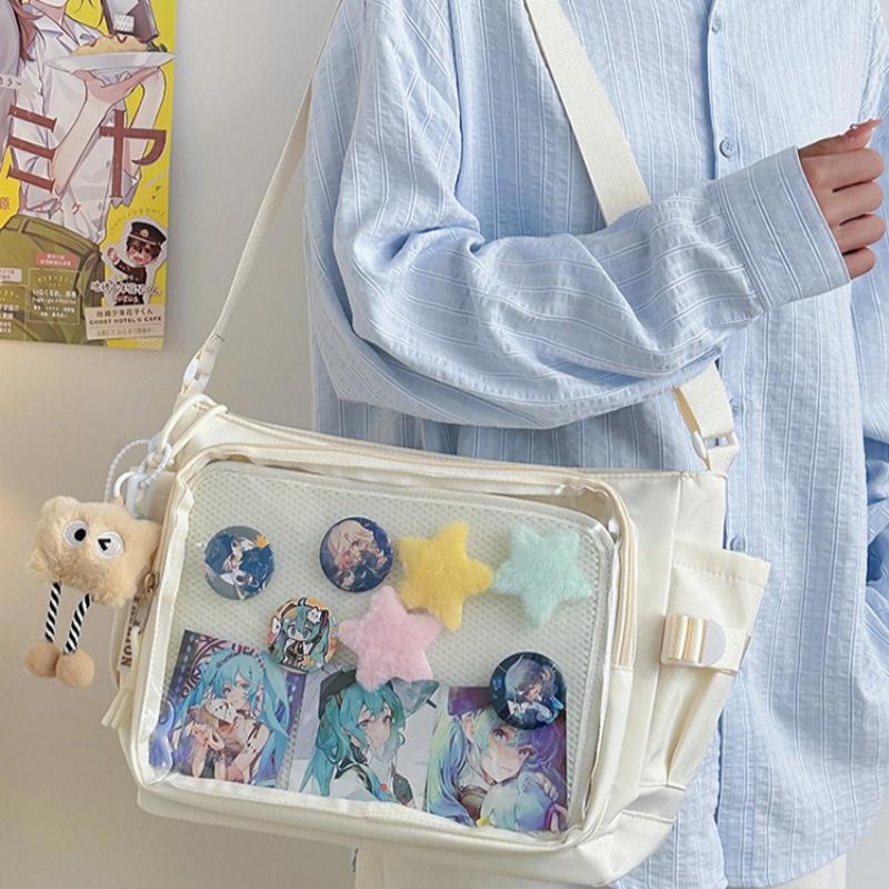 Women's High-capacity Mailman Bag Versatile Simple Transparent Shoulder Bag Messenger Bag Student Class Crossbody Bag Daily Commuting Bag Tote Bag