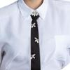 Cravate Punk Mode Pré-nouée JK Preppy Décor Strass Nœud Papillon Vintage Cravate Réglable pour Hommes Femmes Chemise d'Uniforme