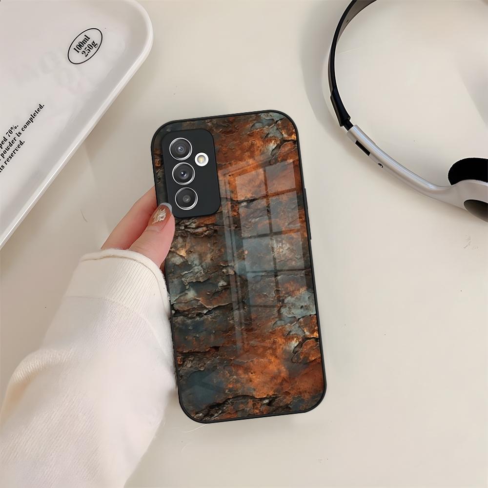 Phone Case Glass For Samsung S24 S26 S23 S20 S25 S21 S22 Ultra Fe Plus A05 A06 A16 A26 A36 A56 Coque Vintage Industrial Style Ru