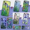 Lilac Irises Paintng Phone Case For iPhone 15 16 Pro Max 12 13 Mini 11 14 Pro Max XR 16 15 Plus 16e Back Cover