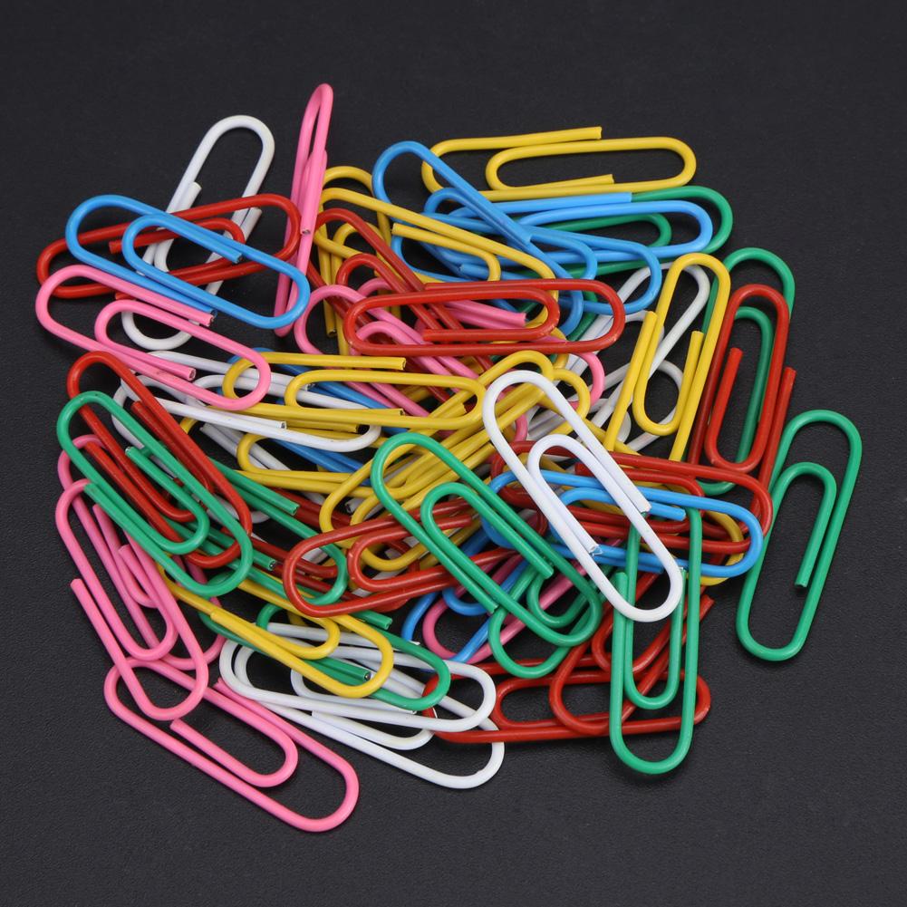 Colorful Paper Clips, Large   Color Metal Clips for Decoration Neatly Organizing Files with Convenient Storage Box