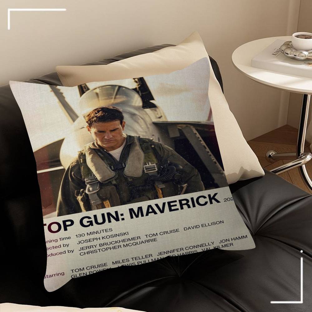 Classic Movie TV Series Top Gun Simple Personalized Picture Text Home Decorative Pillows Household Gifts 45x45cm