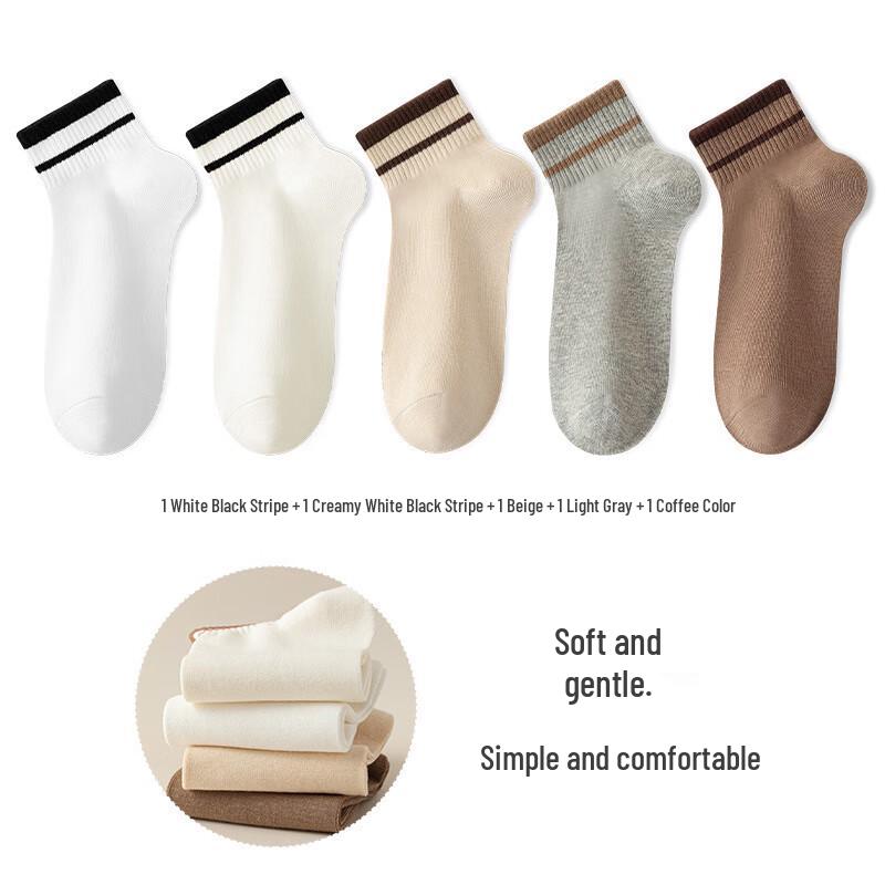 Yalu Women s Skin-friendly Short Ankle Socks One Size