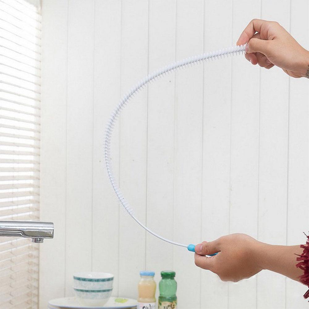 71cm Flexible Cleaning Brush Sink Overflow Drain Unblocker Cleaner Kitchen Tools Steel Bathroom Shower Cleaner Hair Removal