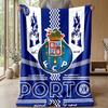 FC Porto Theme Blanket Soft Flannel Blanket Plush Throw Blanket Cozy Sofa Bed Blanket for Home Decor
