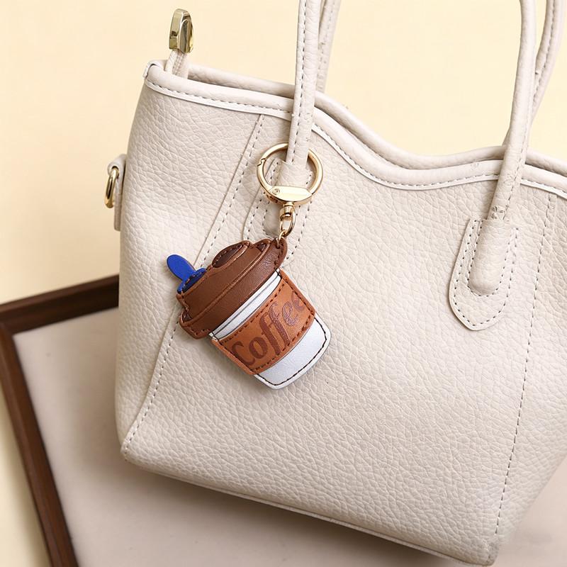 Ins Kreativ Cool Süßigkeiten Leder Kaffeebecher Stil Mode Tasche Hängende Dekoration Handyhülle Anhänger Kette Schlüsselanhänger