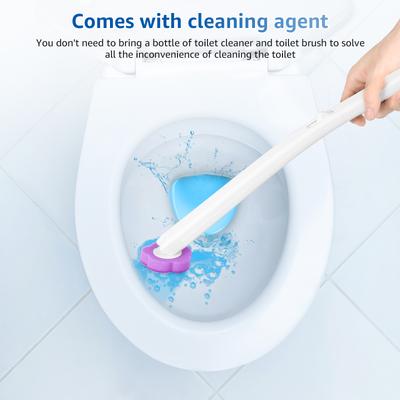 Disposable Toilet Brush Replacement Head Restroom Cleaning Brush Kit Long Handle Wc Bathroom Tool Accessories