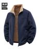 Men's Thickened Fleece Jacket with Stand Collar - Casual Autumn/Winter Outdoor Hoodie