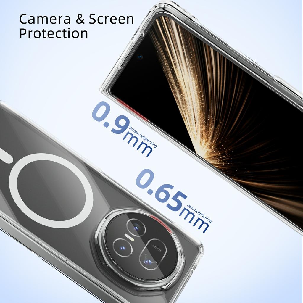 ABEEL For Honor Magic V5 5G Magnetic Case Clear PC Anti Scratch Phone Cover