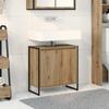 Bathroom Cabinet with Door Rustic Oak Finish 60 X 30 X 60 Cm