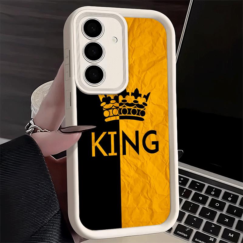 Phone Case for Samsung Galaxy S26 S25 Ultra S24 FE Queen King Couple Theme Shell S23 Plus S22 + S21 S20 5G Soft Silicone Funda