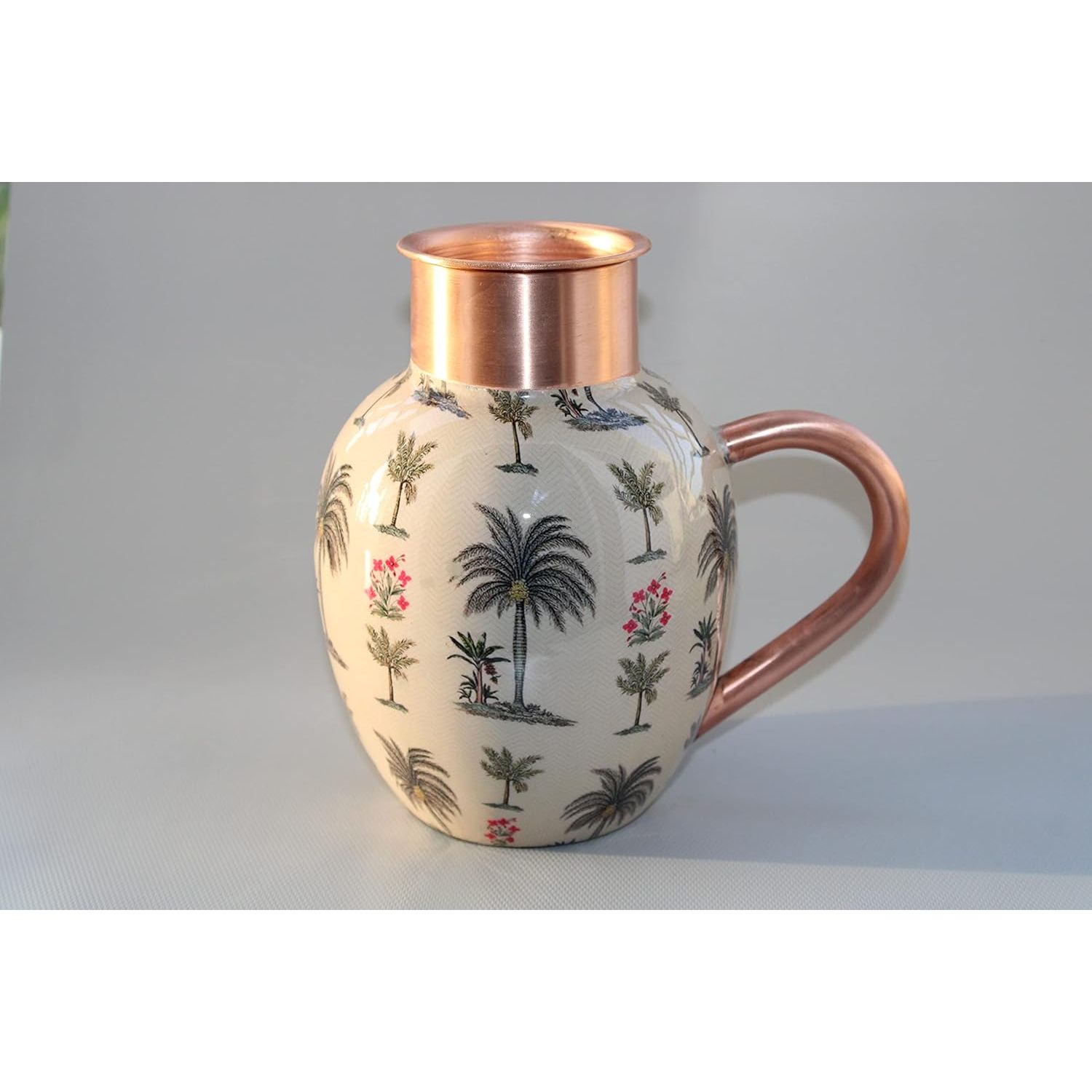 

Цветочный восторг Дизайнерский медный кувшин Royal Surai, для хранения и подачи воды, польза для здоровья, ручная работа