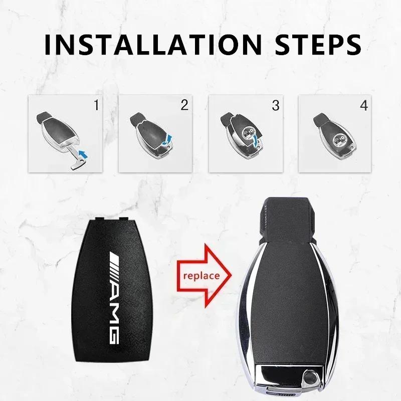 

New C200 E200 For Mercedes Benz For Mercedes-Benz Key Cover AFFALTERBACH AMG Key Shell Cover class A B C E S GLC GLA GLE GLS C AMG key back cover