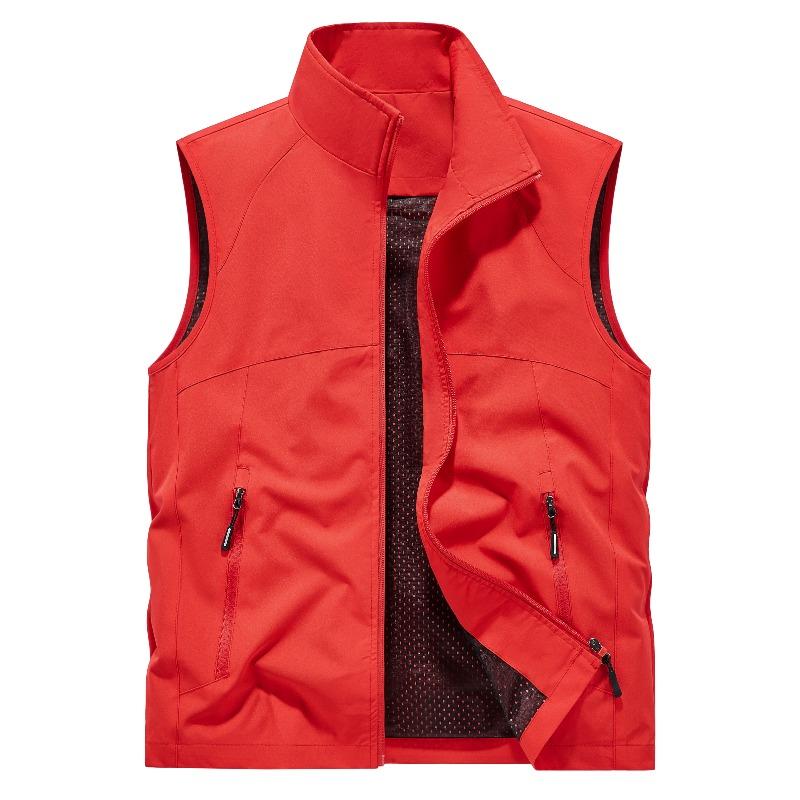 Men's Outdoor Mountaineering Hiking Windproof Breathable Vest Spring and Autumn Soft Comfortable Versatile Tank Top