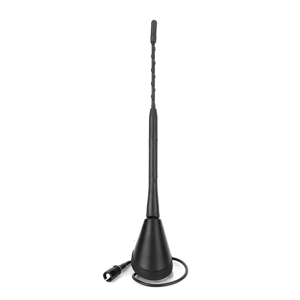 Universal 9inch Car Black FM Radio AM Spiral Antenna Aerial Rod Mast with Base