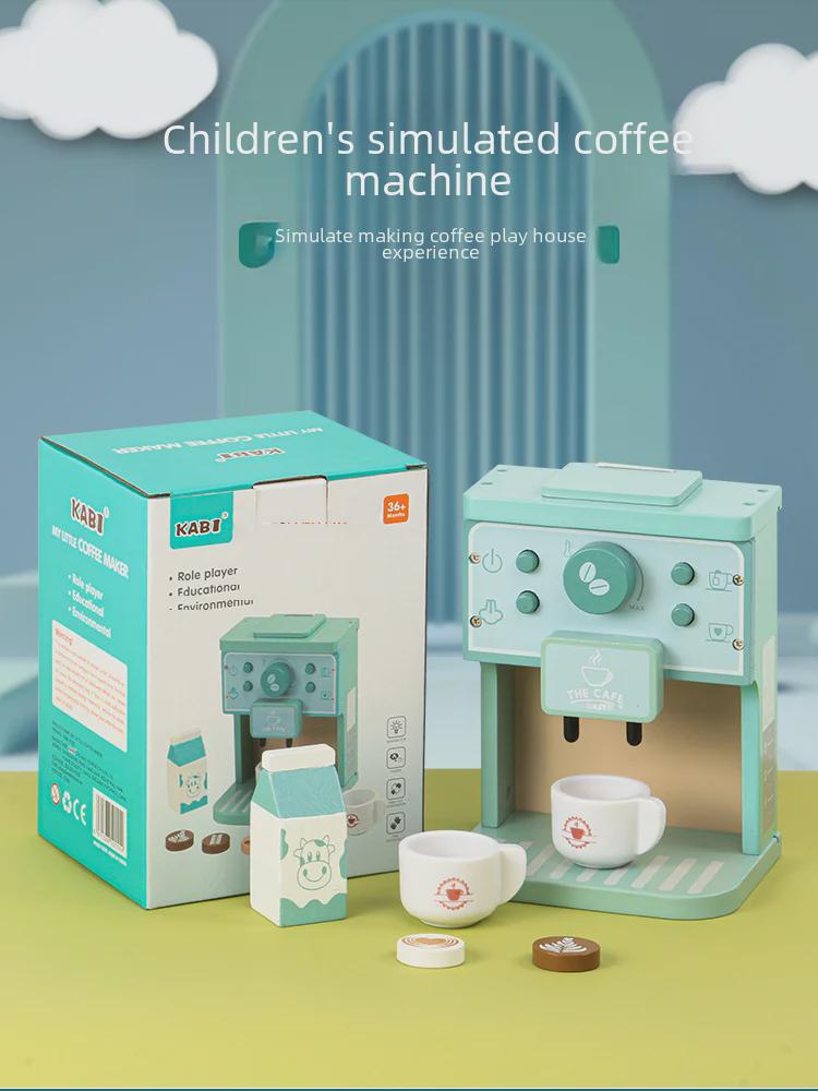 Playhouse Coffee Machine & Kitchen Accessories Toy: Dollhouse Birthday Gift for Girls