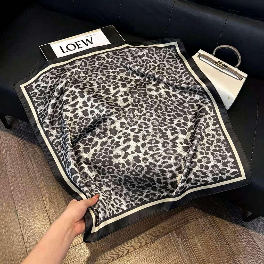 Elegant Silk-Style Square Scarf: Fashionable, Professional Decorative Shawl for Women