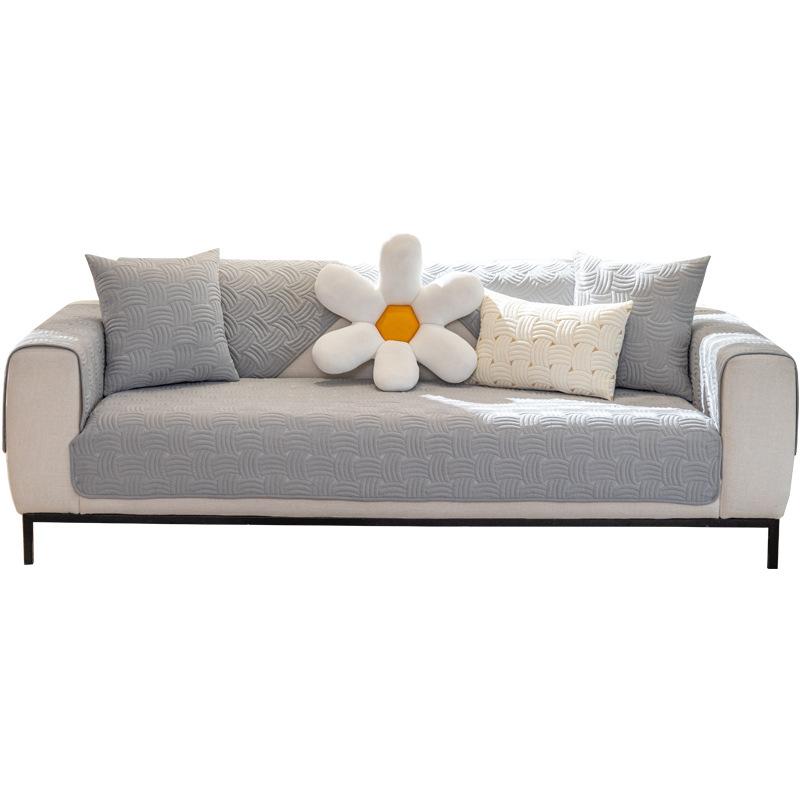 Four Seasons Universal Sofa Cushion Cotton Fabric Craft Slipcover Cover Cloth Sofa Towel Backrest Sofa Cushion Cushion Thickened