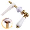 Palanca de Descarga Tradicional para Cisterna de WC de Porcelana Blanca y Dorada Diseño de Alta Resistencia Tanques de Agua Estándar Descarga Fácil