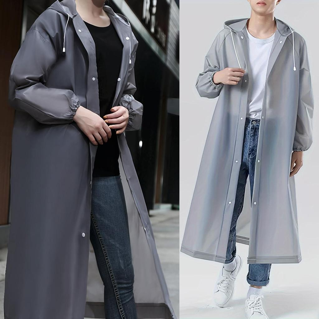 Jachetă de ploaie îngroșată pentru adulți, impermeabilă și rezistentă la vânt EVA, pe întregul corp, îngroșată, tot într-unul, pentru ciclism în aer liber, haină de ploaie portabilă