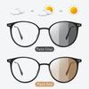 Ladies Trendy Round Frame Photochromic Short-sighted Eyeglasses Unisex Minus Diopter Prescription Glasses -0.5 1.0 -1.5 To -6.0