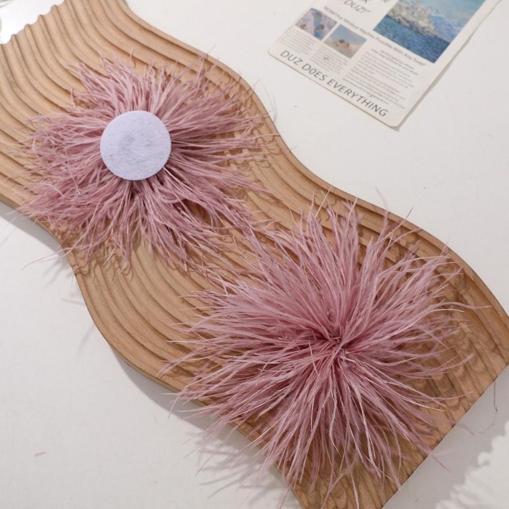 Acessório de Pena de Avestruz Macio e Fofo DIY Acessório de Acabamento para Vestuário Multicor Acessório Artesanal DIY Multiuso