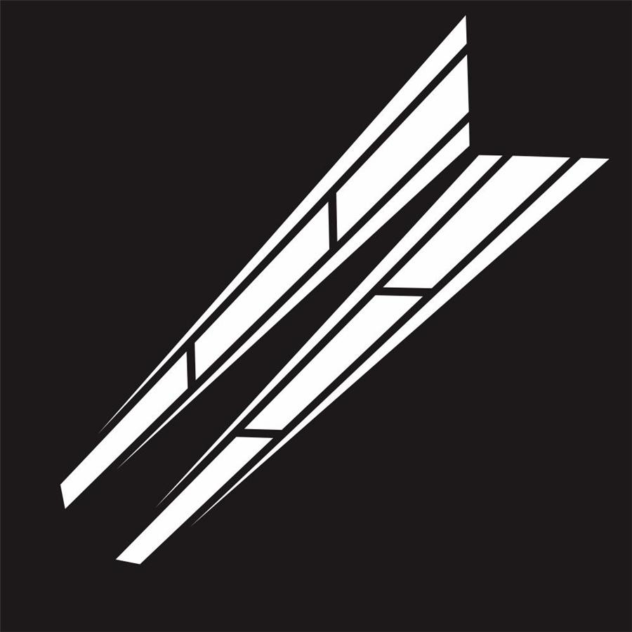 2Pcs Auto Front Hood Car Sticker Racing Stripes Graphics Decal Accessories