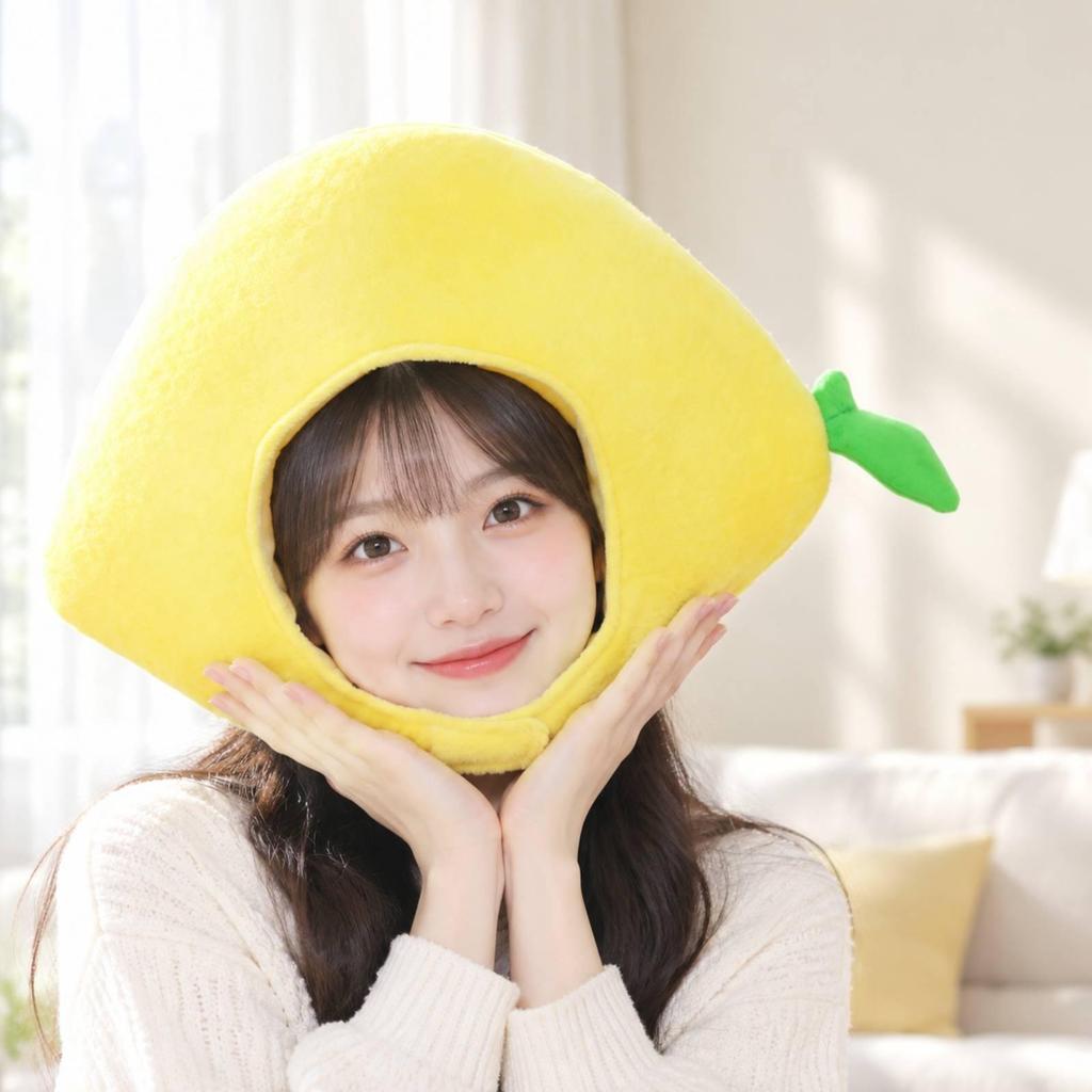 Soft Lemon Headpiece Lightweight Costume Hat Comfortable for Photo Shoots