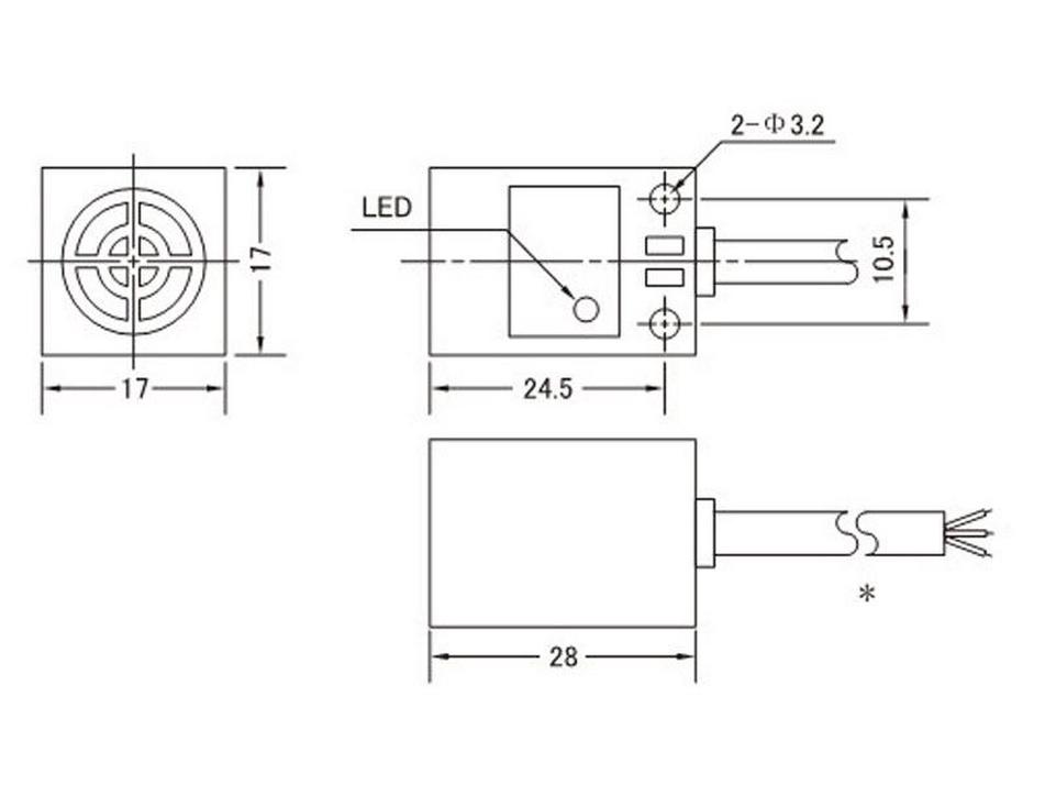 HUGONG LMF2-3005 Inductive Proximity Sensor Square