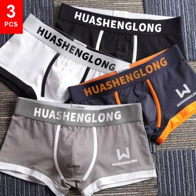 3pcs Men's Boxer Men Sports Shorts High-Quality Cotton Male Underwear Breathable And Comfortable Man Boxers Boxershorts Size L-3XL