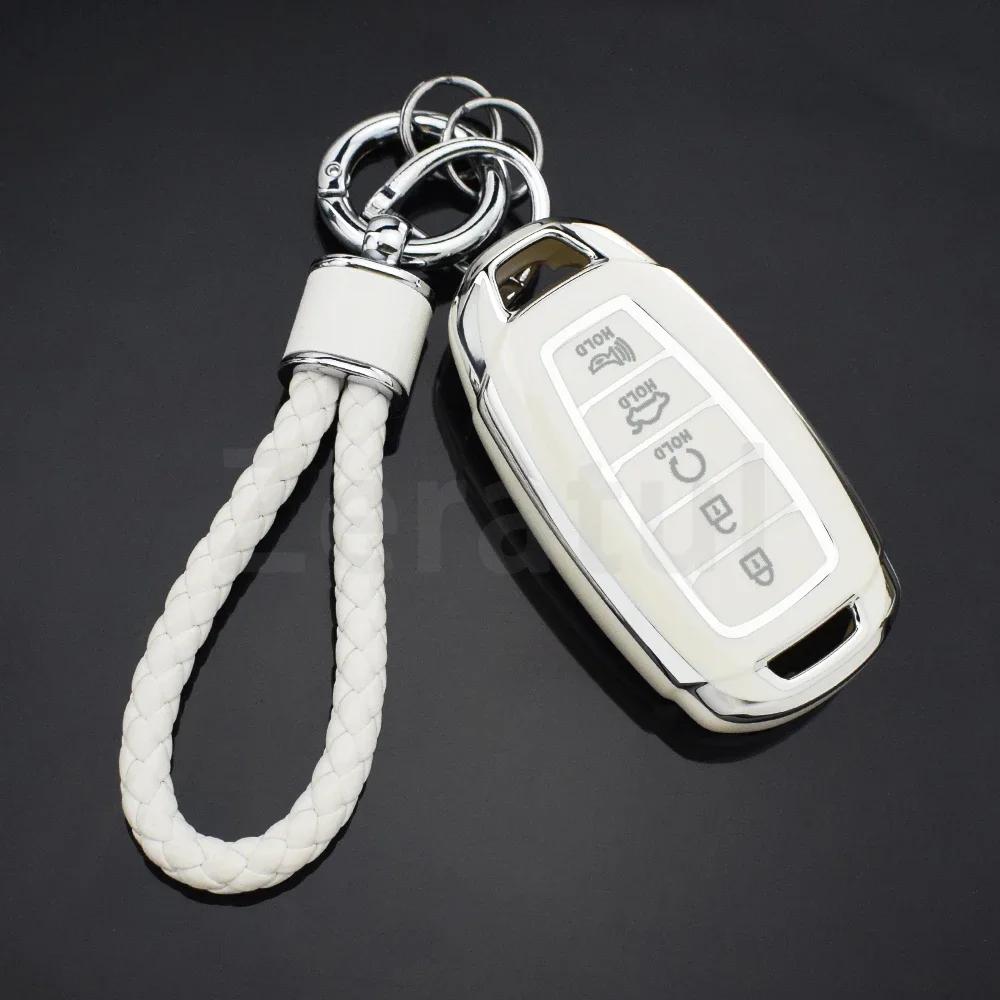 3/4/5 Buttons Car Key Case Cover Fob For Hyundai Kona Creta I20 I30 Ix35 Ix25 Elantra Grandeur Accent Solaris Sonata Palisade
