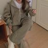 Set Tuta da Donna Influencer: Felpa con cappuccio e zip in stile coreano ampio e pantaloni da jogging per la moda casual autunnale/primaverile