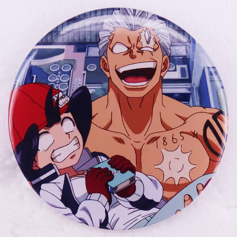 Anime Unlucky Tinplate Badge Brooch белый