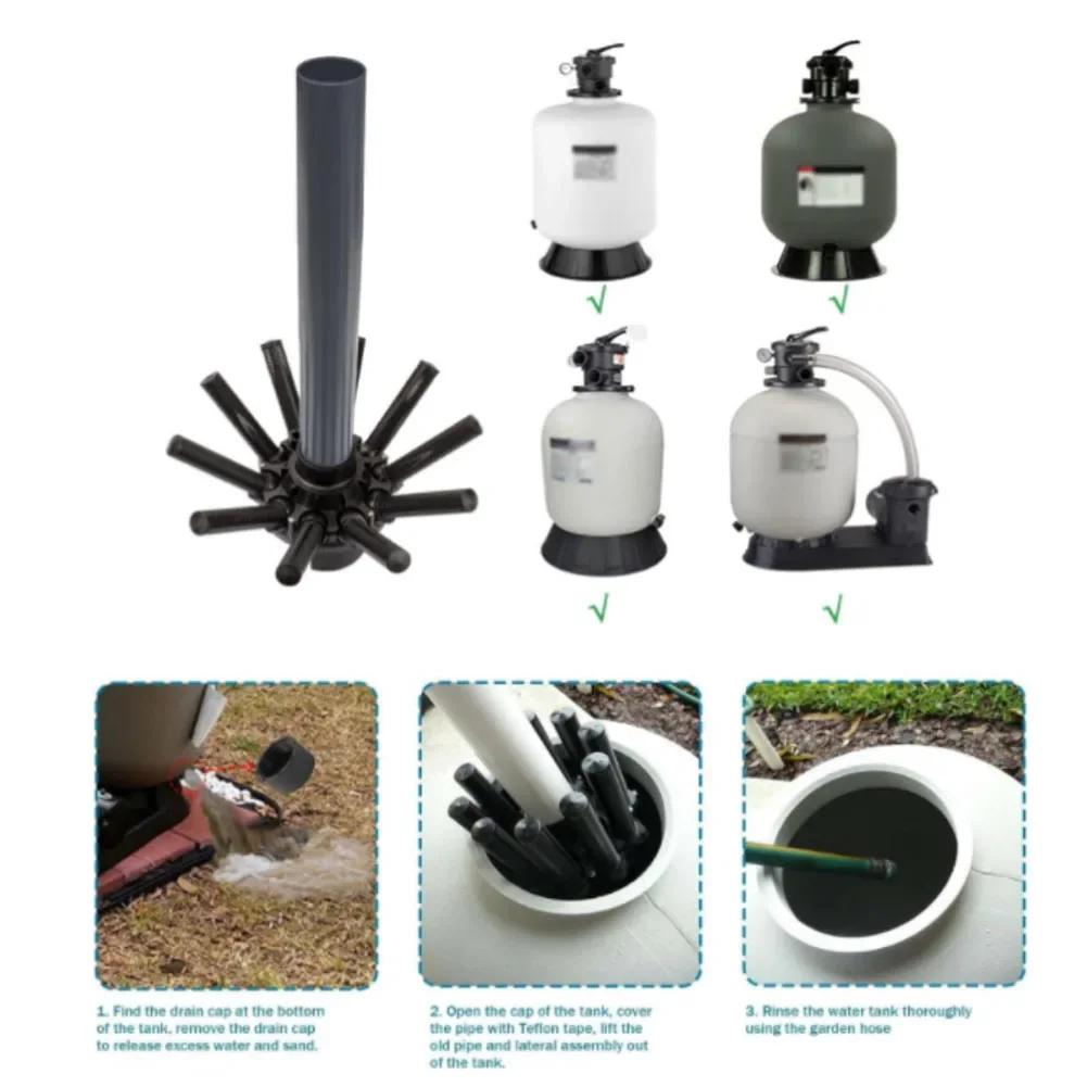Lateral Assembly Center Pipe Pool Cleaning Clean Swimming Experience Efficient Filtration High-quality Materials