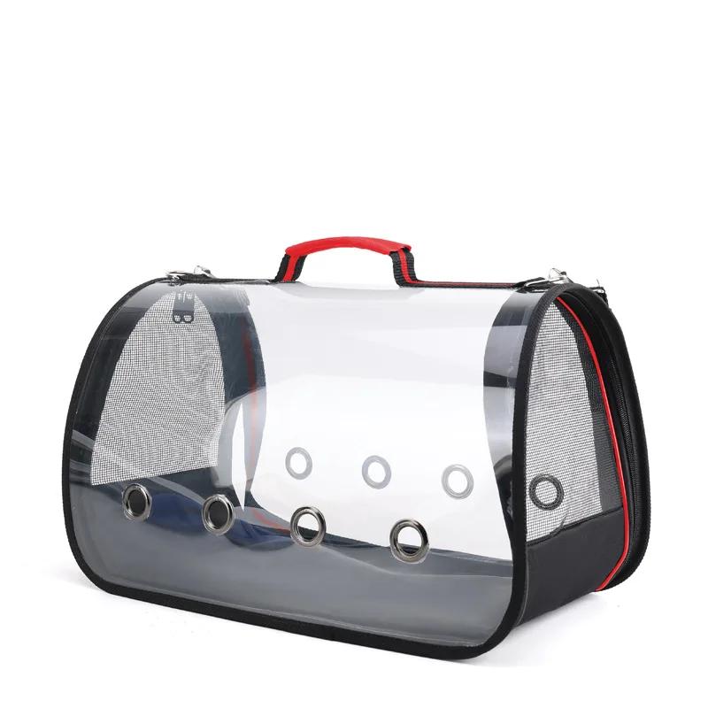 Portable Clear Bird Parrot Transport Cage Breathable Bird Carrier Travel Bag Small Pet Rabbit Guinea Pig Chinchilla Outdoor Bag