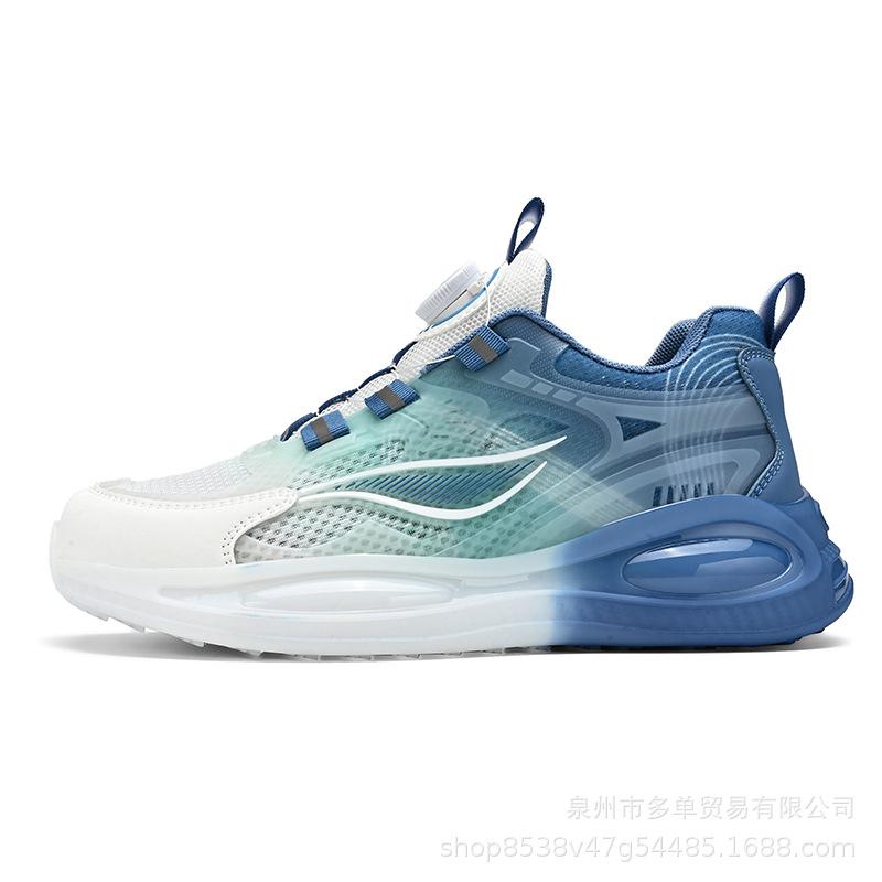 

Rotary buckle popcorn four seasons low-top soft-soled cushioning sneakers light and comfortable casual shoes 44 синій