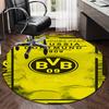1 buc. covor rotund Design Minge de Fotbal Bvb Covor Rotund pentru Zonă Imprimat, Covor pentru Casă Birou, Covor Rotund pentru Scaun, Covor Decorativ Cadouri pentru Fani Cadou de Crăciun