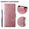 For iPhone 16 Pro Case Stand Wallet Calf Texture PU Leather Flip Phone Cover with Wrist Strap