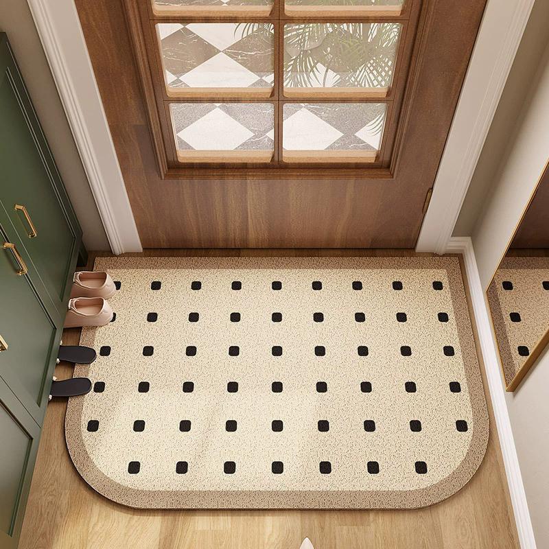 Non-Slip Entrance Door Mat Dirt Resistant Japanese Style Home Doormat for Indoor Outdoor Use Coir Fiber Carpet