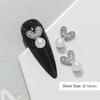 2pieces 3D Metal Zircon Nail Art Jewelry Japanese Nail Decorations Top Quality Zircon Crystal Manicure Zircon Diamond Charms