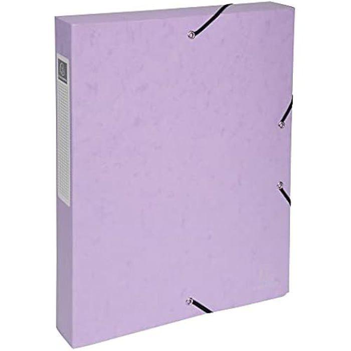 Boite de classement - EXACOMPTA - Réf. 59570E - Élastiques - 6 cm - A4 - Carte lustrée 600 g/m2